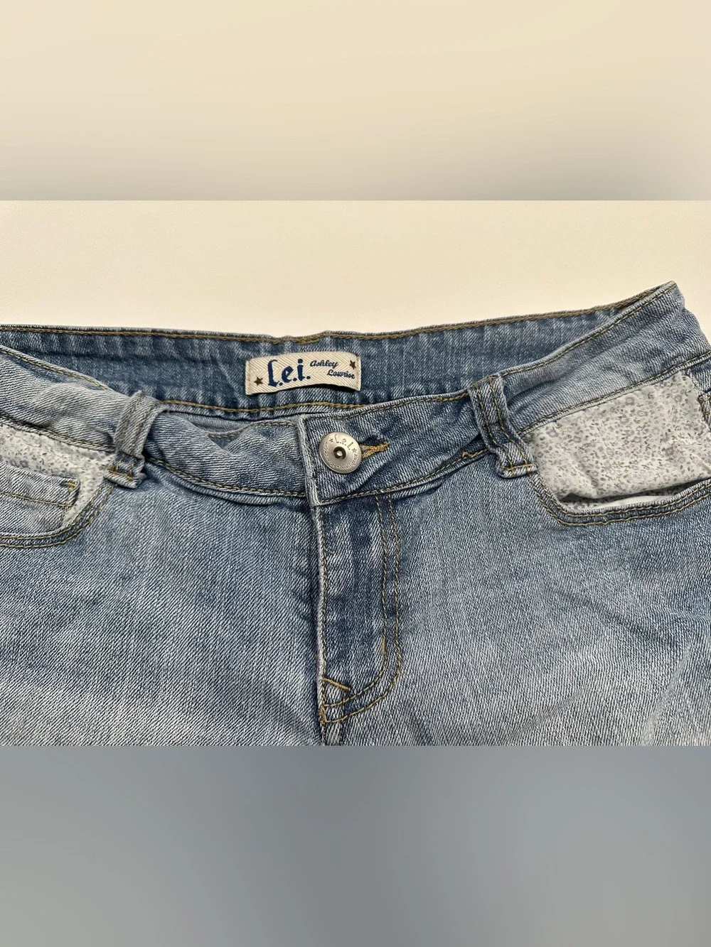 lei Light Blue Denim Cutoff Shorts